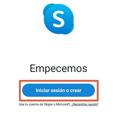 Cómo crear una cuenta o registrarse en Skype desde la app paso 2