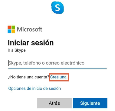 Cómo crear una cuenta o registrarse en Skype desde la app paso 3