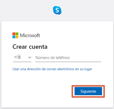 Cómo crear una cuenta o registrarse en Skype desde la versión web paso 4