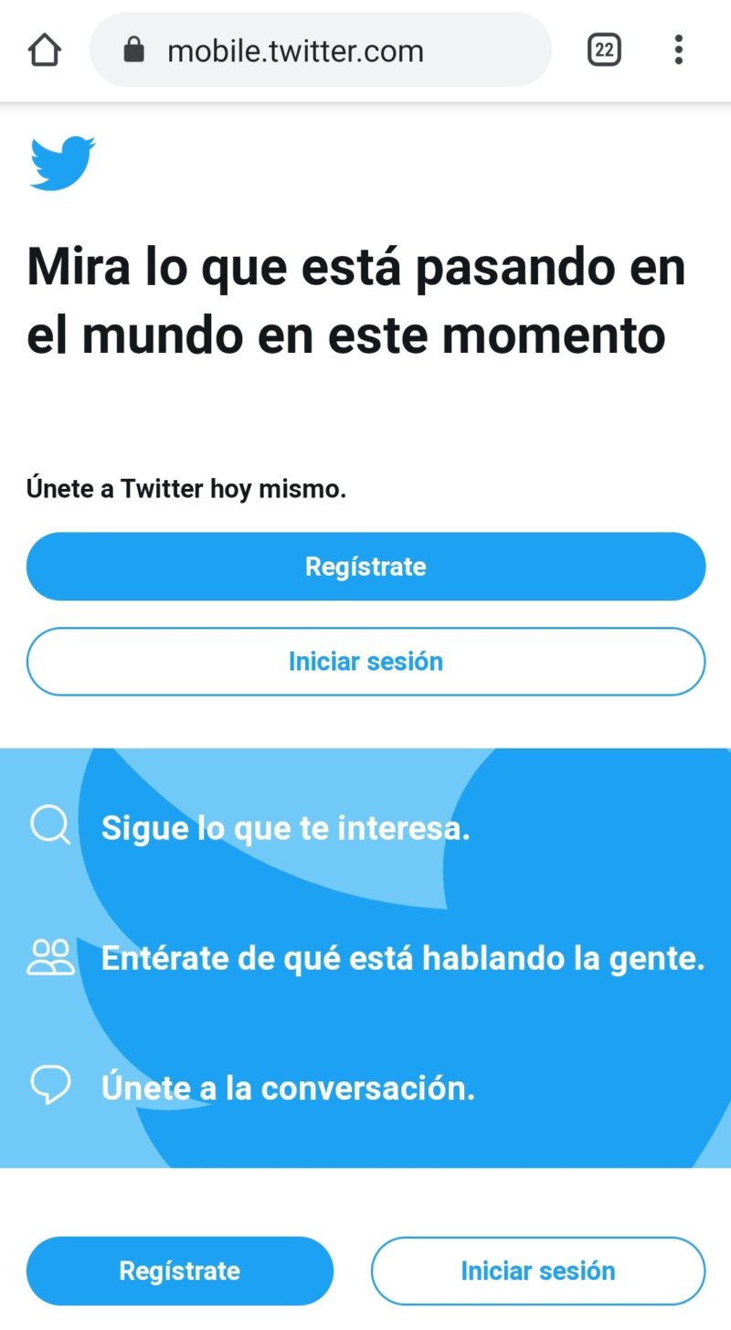 Twitter – Iniciar sesión o entrar a www.Twitter.com