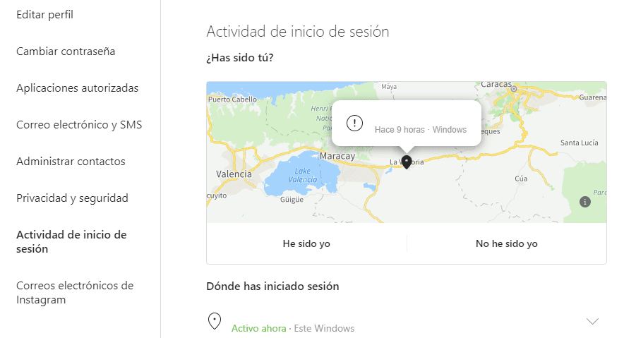 Cerrar sesiones abiertas en Instagram