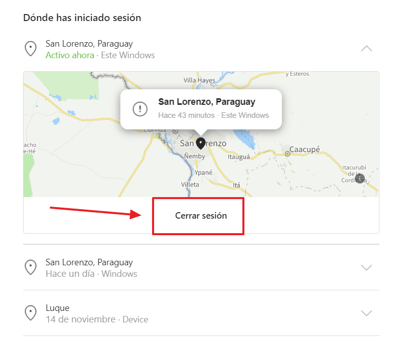 Cerrar sesiones abiertas en Instagram