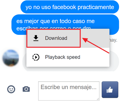 Cómo descargar audios de Facebook Messenger