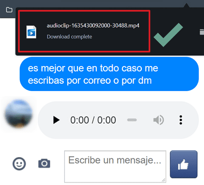 Cómo descargar audios de Facebook Messenger