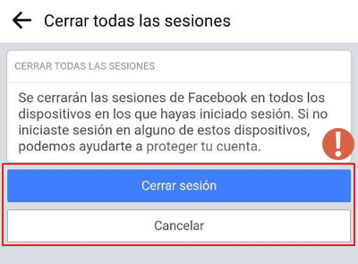 Cerrar sesiones abiertas en Facebook 21 Cerrar sesiones abiertas en Facebook