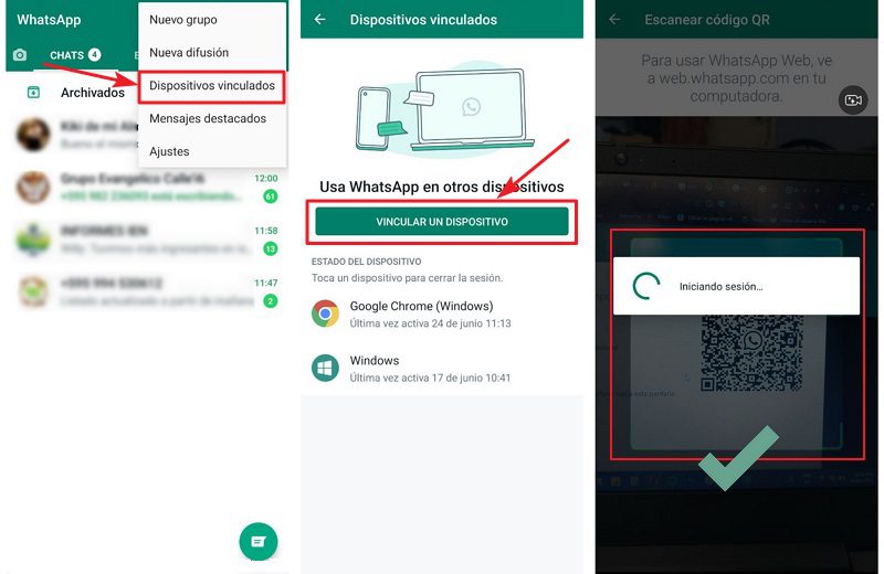 como escanear codigo qr whatsapp web