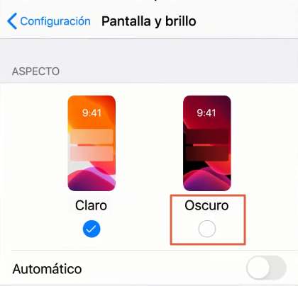 Activar el modo oscuro en WhatsAp en iOS - Paso 4