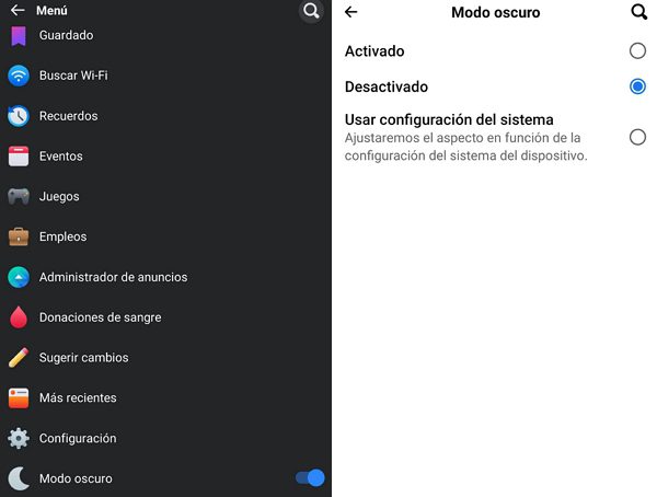 Cómo activar el modo oscuro en la nueva versión de Facebook desde la PC