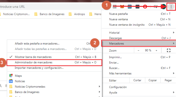 Cómo exportar e importar marcadores o favoritos de Chrome