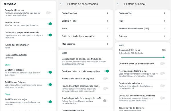 configuración whatsapp plus descargar apk