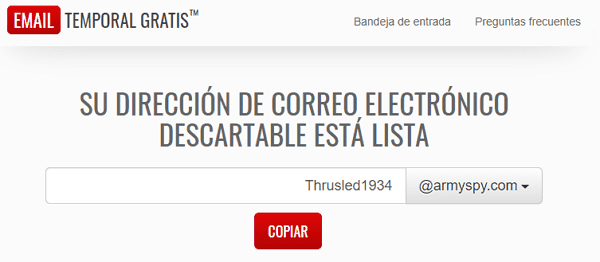 correo temporal