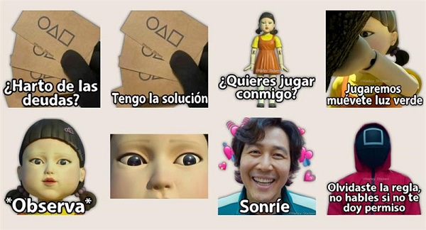 Stickers de WhatsApp para Android de El Juego del Calamar
