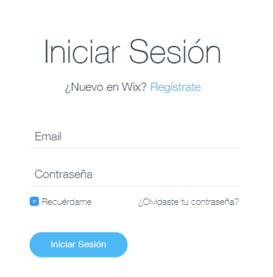 Wix 30 Como iniciar sesion en wix 1