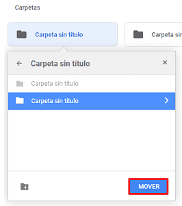 Mover archivos a una carpeta desde el navegador paso 3