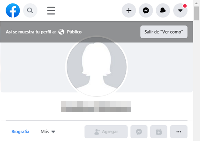 Ver tu perfil como si fueses otra persona nueva versión de Facebook paso 3