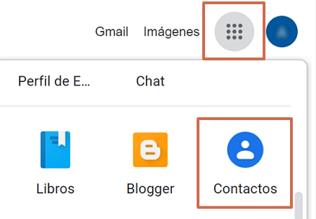 Como agregar contactos en el correo electronico Gmail desde la PC paso 2
