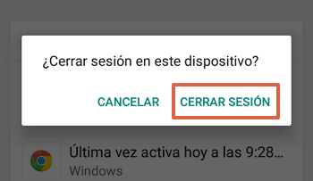 Cómo cerrar sesiones abiertas de WhatsApp Web paso 3