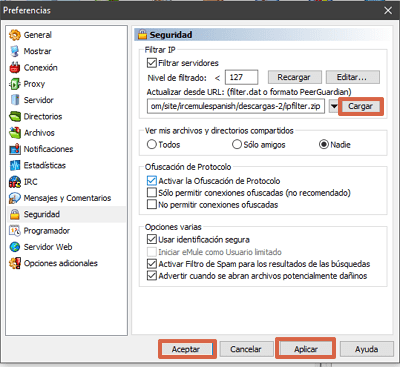 Cómo configurar la seguridad en eMule paso 3