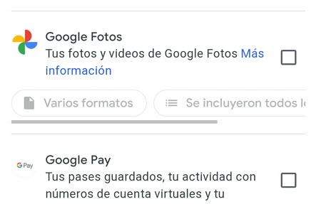 Cómo descargar un álbum completo de Google Fotos usando Google Takeout en el celular paso 2