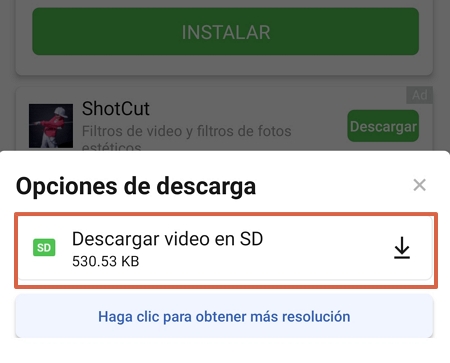 Cómo descargar videos de Facebook Lite usando Facebook Video Downloader paso 5