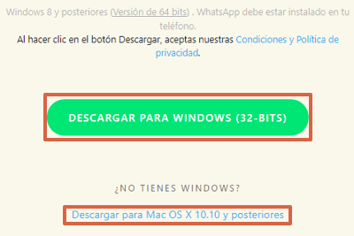 Cómo usar WhatsApp Web sin escanear codigo QR descargando la aplicación desde el navegador paso 2