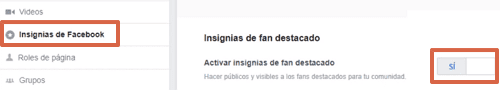 Activar la insignia de Fan Destacado en Facebook