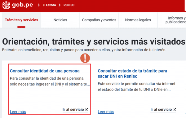 Cómo buscar personas en la Reniec por DNI, nombres o apellidos