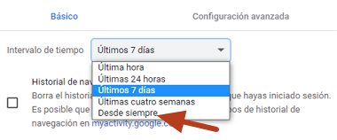 Cómo solucionar error ERR_SSL_PROTOCOL_ERROR en Google Chrome borrando caché SSL y del navegador paso 4