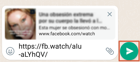 Compartir vídeo desde Facebook a WhatsApp en Android - Paso 6