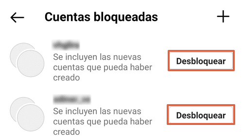 Desbloquear un usuario en Instagram desde el móvil