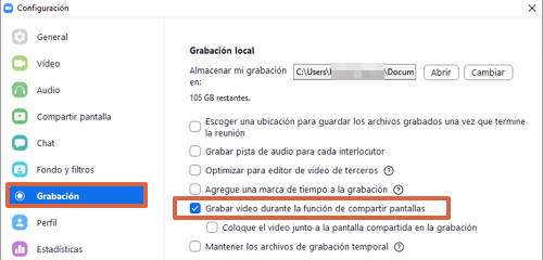 Cómo habilitar la grabación en una reunión en Zoom paso 6