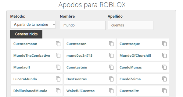 Nombres Para Roblox Como Crear Apodos Automaticamente - nombres de usuario para roblox de mujer no usados