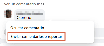 Cómo reportar un comentario en Facebook