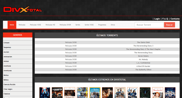 DivxTotal como página alternativa a TodoTorrents