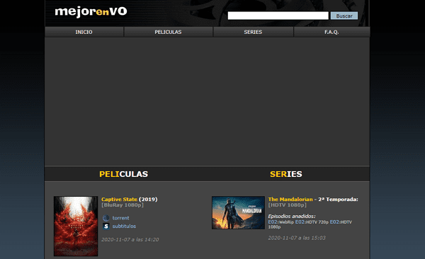 MejorEnVO como página alternativa a TodoTorrents