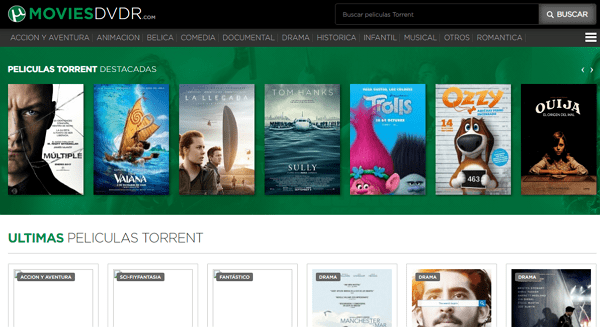 MoviesDVDR como página alternativa a TodoTorrents