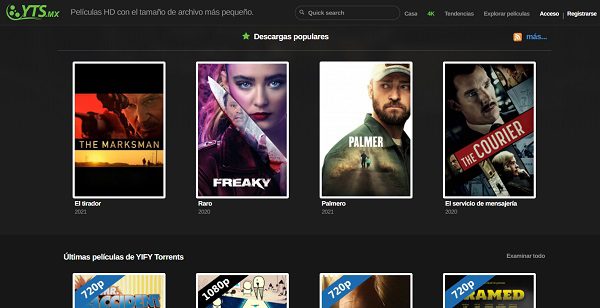 YTS como página alternativa a TodoTorrents