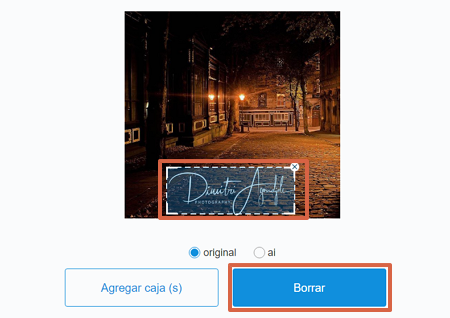 Cómo quitar la marca de agua de una imagen con Apowersoft Online Image Watermark Remover paso 3