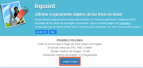 Cómo quitar la marca de agua de una imagen con Inpaint paso 1