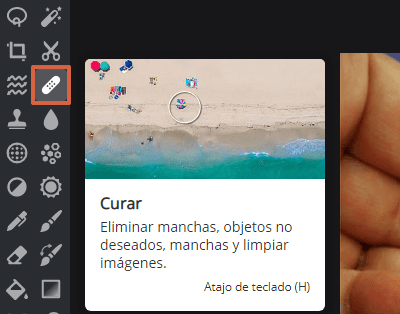 Cómo quitar la marca de agua de una imagen con Pixlr paso 2