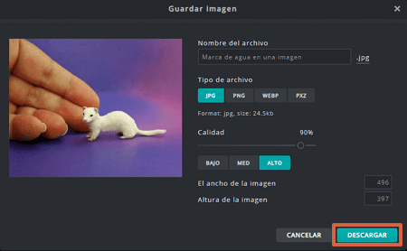 Cómo quitar la marca de agua de una imagen con Pixlr paso 5