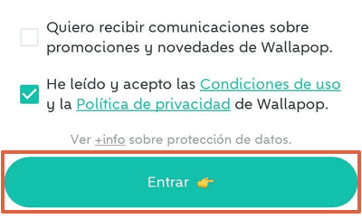 Cómo registrarse o crear una cuenta en Wallapop 17 Cómo registrarse o crear una cuenta en Wallapop desde el celular usando la app móvil paso 6