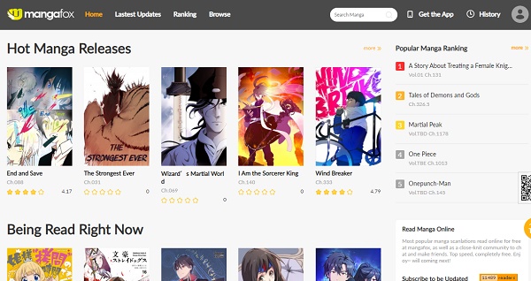 Manga Fox como página web para leer manga en Internet