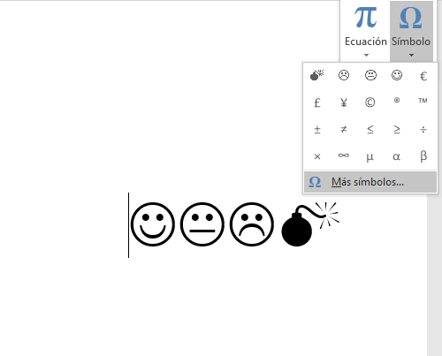 Cómo colocar o poner emojis en el teclado de tu ordenador con Símbolos de Word
