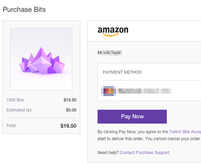 Cómo comprar Bits en Twitch paso 2