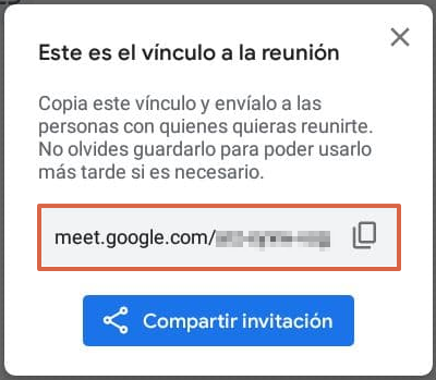 Cómo crear una reunión en Google Meet desde el móvil paso 3