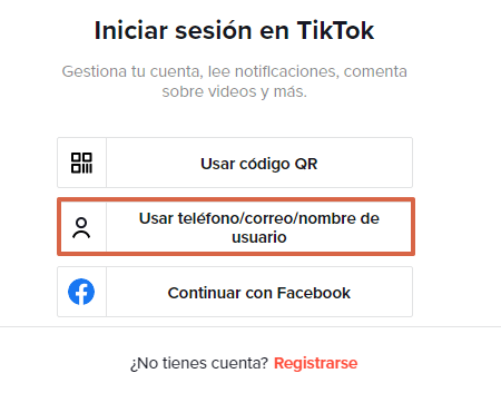 Cómo cambiar la contraseña de TikTok desde la web sin iniciar sesión paso 2