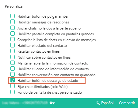 Compartir en WhatsApp Web el estado de otra persona - 1