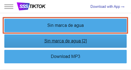 Descargar vídeos de TikTok sin marca de agua con SSSTikTok paso 4