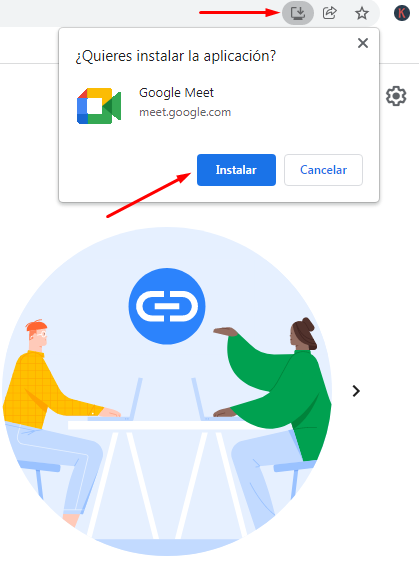 Instalar Google Meet en Windows pasos